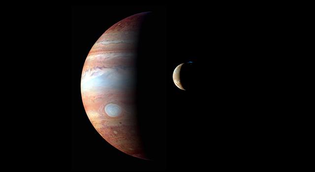 New Horizons false color image of Jupiter and Io