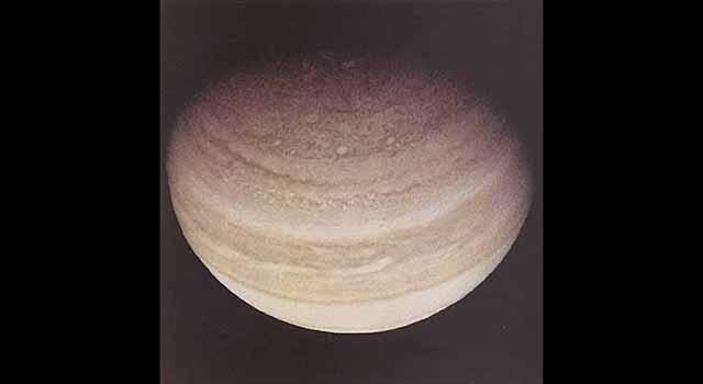 Pioneer 11 photo of Jupiter's north pole